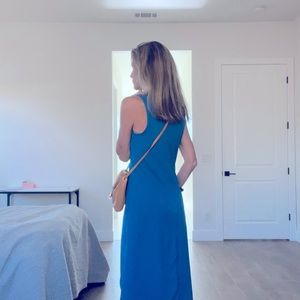 COPY - Toad & Co gorgeous A-line blue dress!